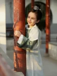 Chinese Style Boy Green Wuxia Hanfu Set-1