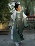 Chinese Style Boy Green Wuxia Hanfu Set-1