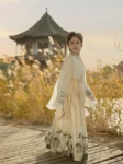Kiinalaistyylinen poikien aprikoosinvärinen hanfu-setti