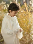 Chinese Style Boys Apricot Hanfu Set-1