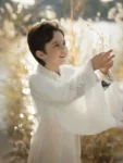 Chinese Style Boys Apricot Hanfu Set-1