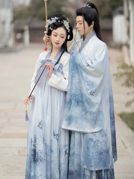Jin Dynasty Hanfu Set – Qixiong Ruqun Style for Couples