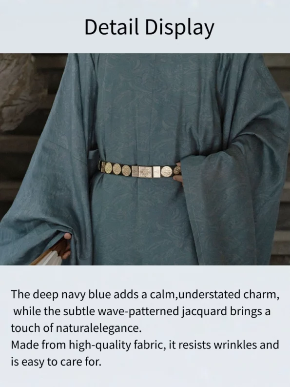 Blauer Yuanlingpao für Herren aus der Song-Dynastie – Tencel-Stoff – Hanfu Way: Traditionelle und moderne chinesische Hanfu-Kleidung für alle Anlässe