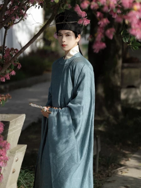 Men’s Song Dynasty Blue Yuanlingpao – Tencel Fabric