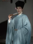 Herren Song Dynasty Blau Yuanlingpao – Tencel Stoff-1(1)