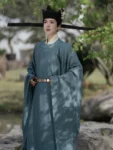 Herren Song Dynasty Blau Yuanlingpao – Tencel Stoff-1(1)