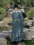Herren Song Dynasty Blau Yuanlingpao – Tencel Stoff-1(1)