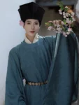 Herren Song Dynasty Blau Yuanlingpao – Tencel Stoff-1(1)