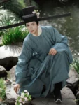 Herren Song Dynasty Blau Yuanlingpao – Tencel Stoff-1(1)