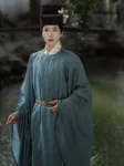 Herren Song Dynasty Blau Yuanlingpao – Tencel Stoff-1(1)