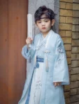 Ming Dynasty Boys Blue Wuxia Hanfu Set-1
