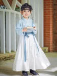 Ming Dynasty Boys Blue Wuxia Hanfu Set-1
