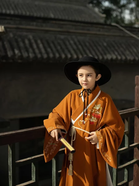 Ming Dynasty Children's Yellow Embroidery Daopao