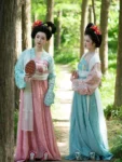 Restored Tang Dynasty Hanfu Set – Qixiong Ruqun Inspired by "Spring Outing of Lady Guo"
