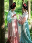 Restored Tang Dynasty Hanfu Set – Qixiong Ruqun Inspired by “Spring Outing of Lady Guo”-1