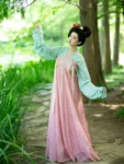 Restored Tang Dynasty Hanfu Set – Qixiong Ruqun Inspired by “Spring Outing of Lady Guo”-1
