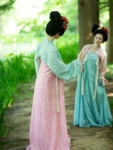 Restored Tang Dynasty Hanfu Set – Qixiong Ruqun Inspired by “Spring Outing of Lady Guo”-1