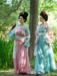 Restored Tang Dynasty Hanfu Set – Qixiong Ruqun Inspired by “Spring Outing of Lady Guo”-1