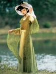 Restored Tang Dynasty Hanfu – Half-Sleeve Beizi Top-1