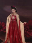 Ensemble Hanfu avec jupe Hezi brodée de la dynastie Tang-1