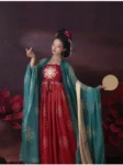 Ensemble Hanfu avec jupe Hezi brodée de la dynastie Tang-1