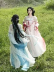 Tang Dynasty  Flower Embroidery Qixiong Ruqun Set-6