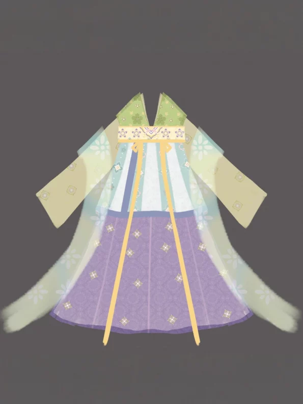 Tang Dynasty Hanfu Set – Embroidered Qixiong Qun (High-Waisted Skirt) & Beizi- Hanfu Way: Traditional & Modern Chinese Hanfu Clothing for All Occasions