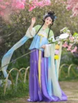 Tang Dynasty Hanfu Set – Embroidered Qixiong Qun (High-Waisted Skirt) & Beizi-1