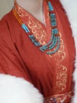 Warring States Style Necklace – Classic Tibetan Ethnic Imitation Turquoise Accessory-1