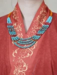 Warring States Style Necklace – Classic Tibetan Ethnic Imitation Turquoise Accessory-1