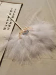 Hanfu Feather Fan Hairpin Accessory-1