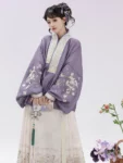 ชุดเสื้อและกางเกงลายปักสไตล์ราชวงศ์หมิงสำหรับฮันฟู 1 ตัว