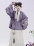 ชุดเสื้อและกางเกงลายปักสไตล์ราชวงศ์หมิงสำหรับฮันฟู 1 ตัว