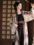 New Chinese Style Women’s Beizi Hanfu Set-1