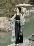 New Chinese Style Women’s Beizi Hanfu Set-1