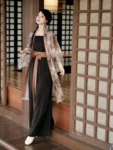 New Chinese Style Women’s Beizi Hanfu Set-1
