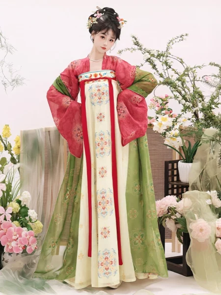 唐代の刺繍が施された七雄如群セット