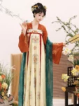 Ensemble de vêtements brodés Qixiong Ruqun de la dynastie Tang-1