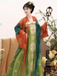 Ensemble de vêtements brodés Qixiong Ruqun de la dynastie Tang-1