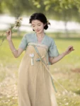 ชุดฮันฟูเป่ยจื่อสีเขียวปรับปรุงราชวงศ์ถัง-1