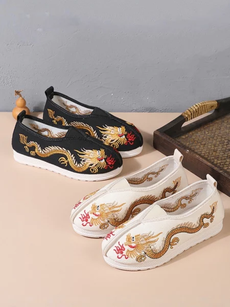 Boys Traditional Chinese Hanfu Embroidered Shoes
