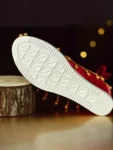 Chinese Style Red Embroidered Hanfu Shoes with Hidden Heel-1
