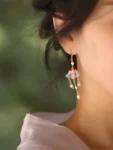 Lotus Tassel Hanfu Earrings-1