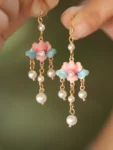 Lotus Tassel Hanfu Earrings-1