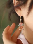 Lotus Tassel Hanfu Earrings-1