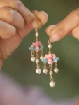 Lotus Tassel Hanfu Earrings-1