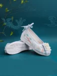 Zapatos bordados para mujer estilo dinastía Ming con detalle de perla - 1