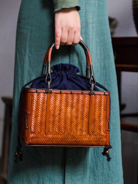 Nouveau sac en bambou fait main de style chinois
