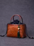 Nouveau sac tissé en bambou fait main de style chinois