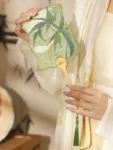 New Chinese Style Irregular-Shaped Embroidered Fan-1